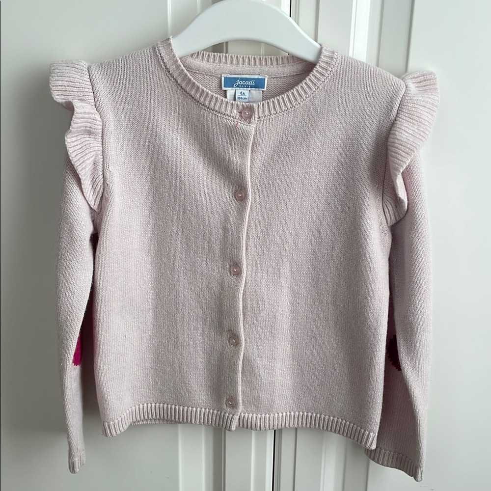 Jacadi cardigan with elbow detail. Size 4